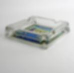 Thumbnail: Air France Advertising Glass Ashtray Desk Tidy, or Vide Poche by Jean Colin