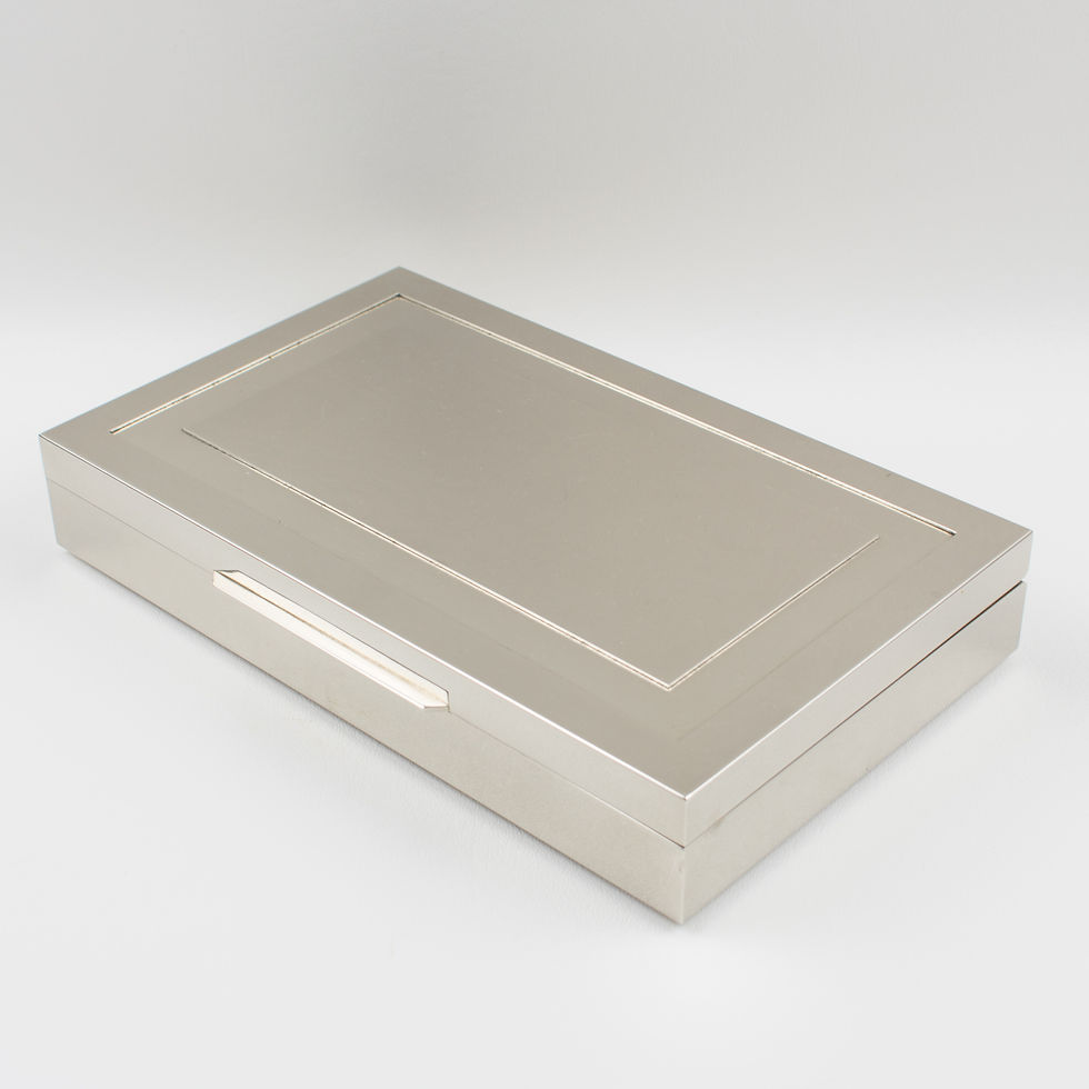 Giacomo Sinopoli for Liwan's Rome Modernist Chrome Metal Box