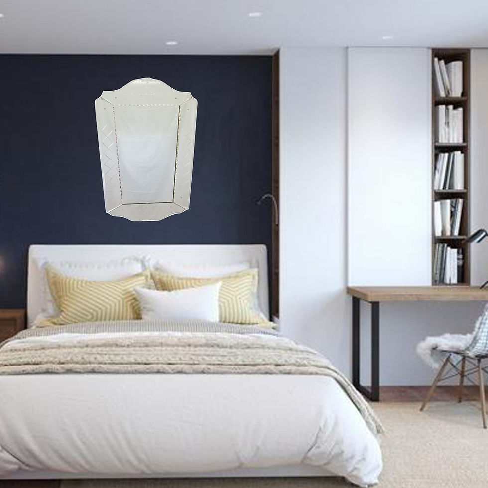 Thumbnail: Venetian Wall Mirror with Beveled Edges and Geometric Etching