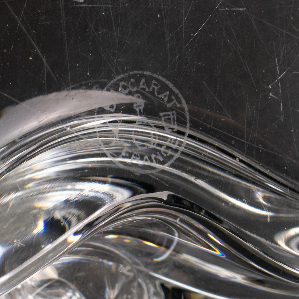 Thumbnail: Baccarat France Heart-Shaped Crystal Cigar Ashtray Bowl Vide-Poche Dish