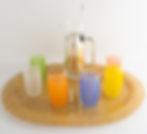 Large Butler Serving Barware Tray Lucite and Rattan, circa 1970