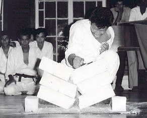 Master Frank breaking concrete
