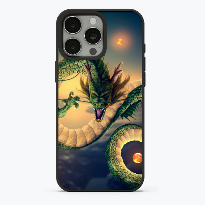 Coque iPhone Dragon Ball Z avec Shenron et Dragon Balls.