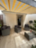 La terrasse de la chambre bleue