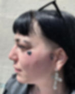 Heart and Venus Symbol Face Tattoo 
