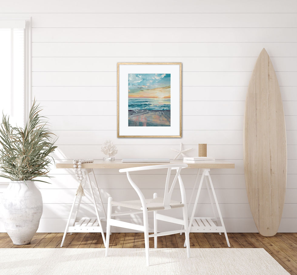 Thumbnail: Seaside Teal | vertical canvas print