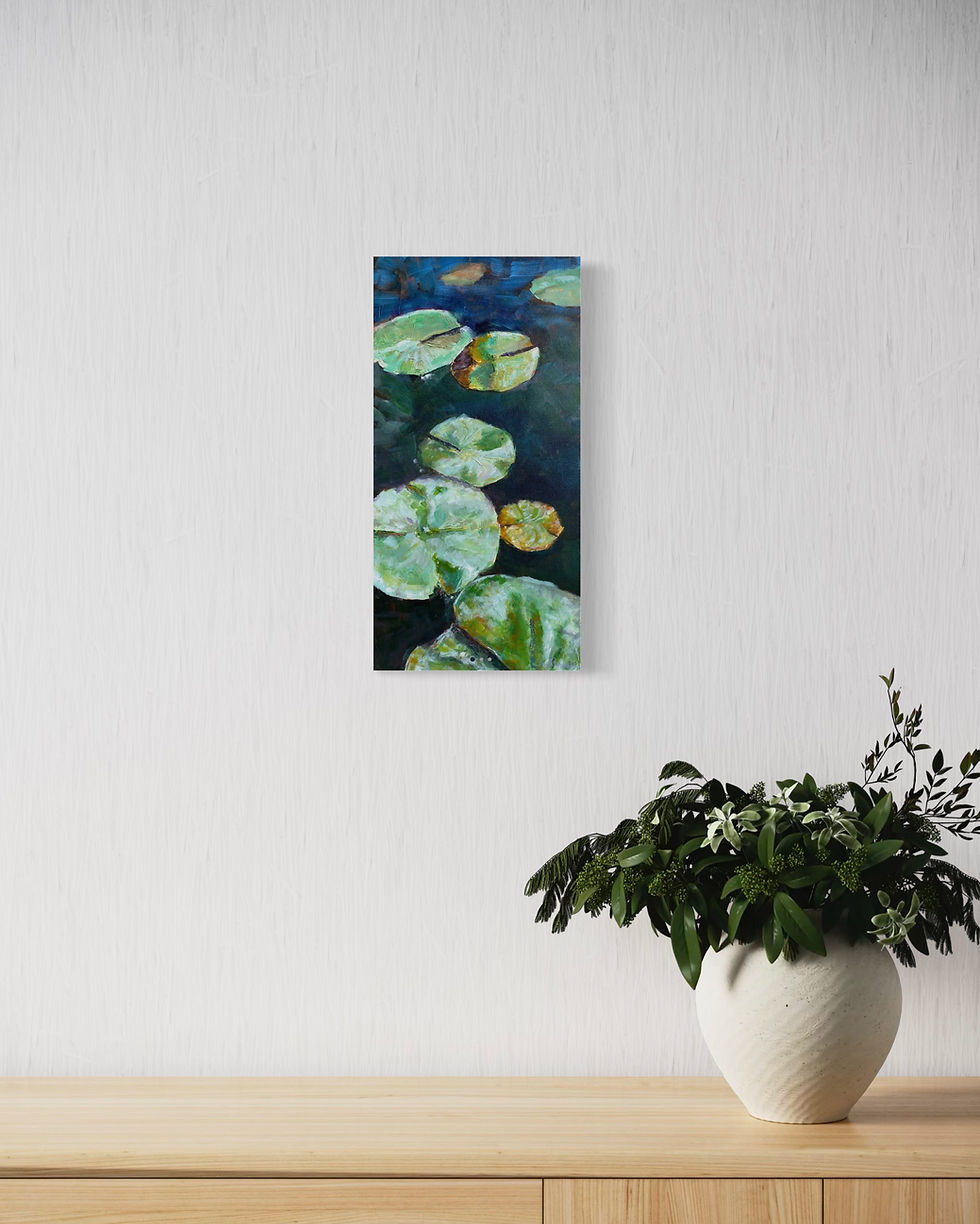 Thumbnail: Lily Pads | 10x20 vertical painting