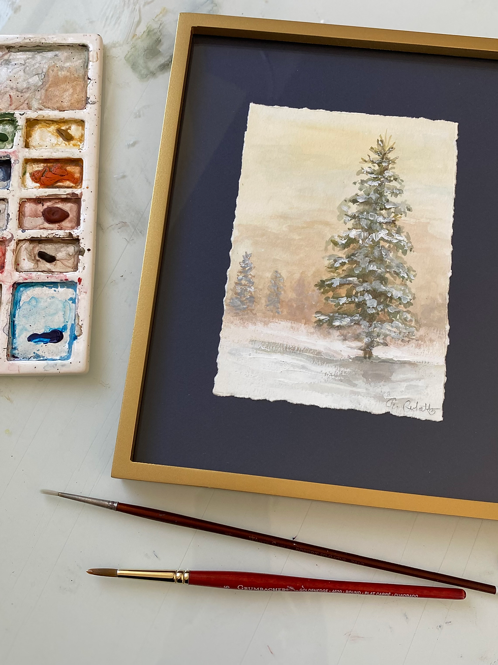 Winter Tree Painting 4