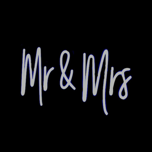 Mr & Mrs, Neon Sign, Emma Lilly Styling