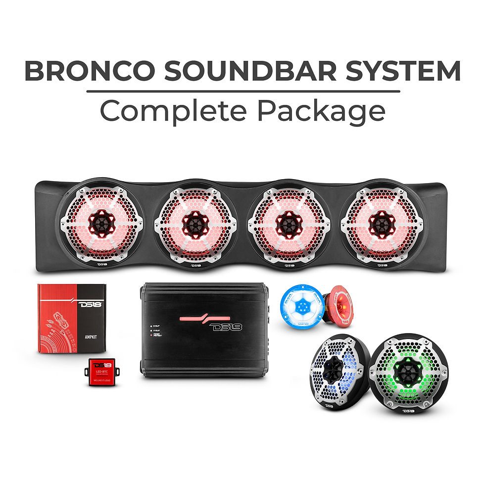 תמונה ממוזערת: Bronco 6th Gen 4 Door Rear Mount Sound Bar System Complete Package.