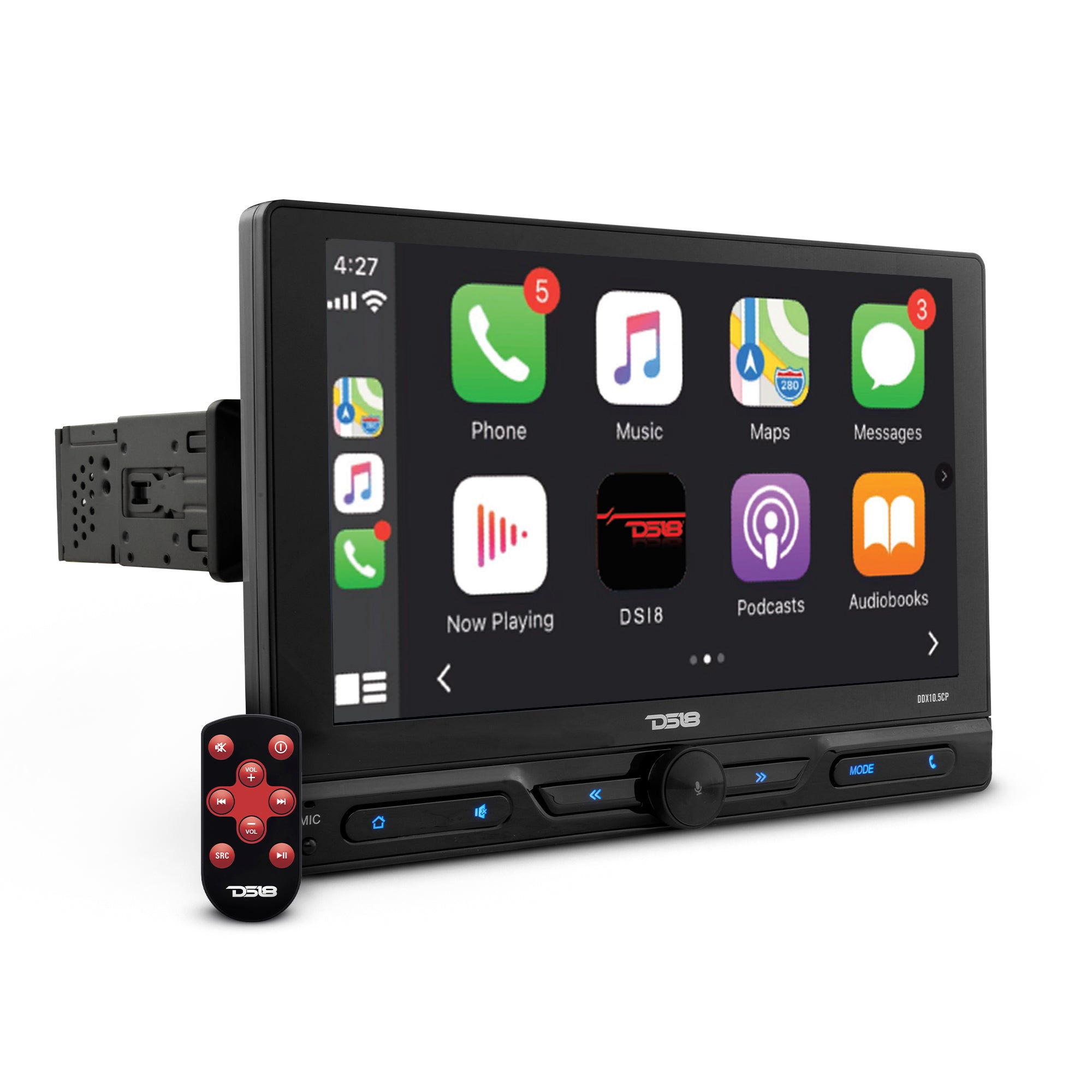 10.5" Floating Adjustable Modular Touchscreen Mechless Single-DIN Head Unit