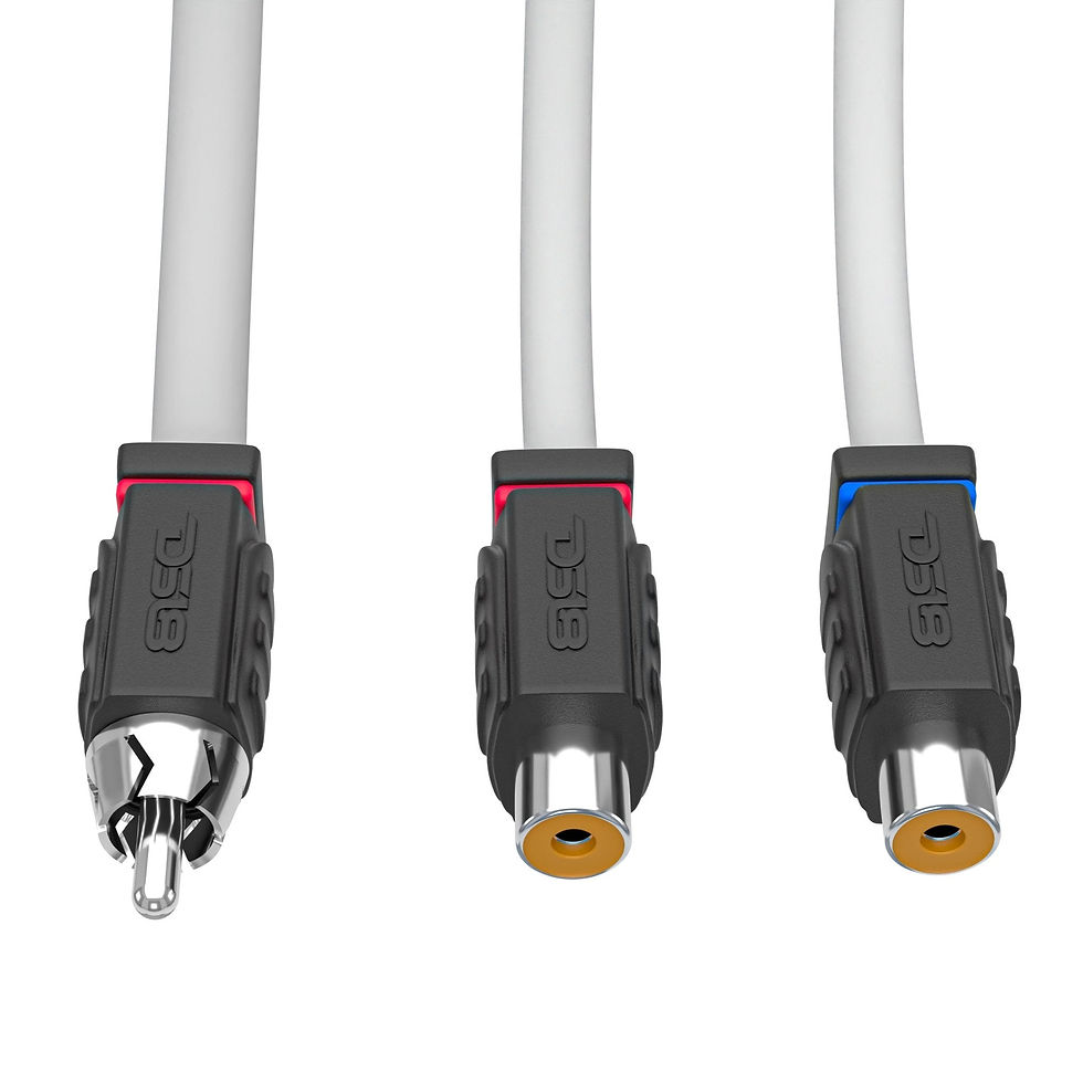 תמונה ממוזערת: RCA Marine Grade Tinned 100% Copper OFC Y Connector 2 FEMALE to 1 MALE - WHITE