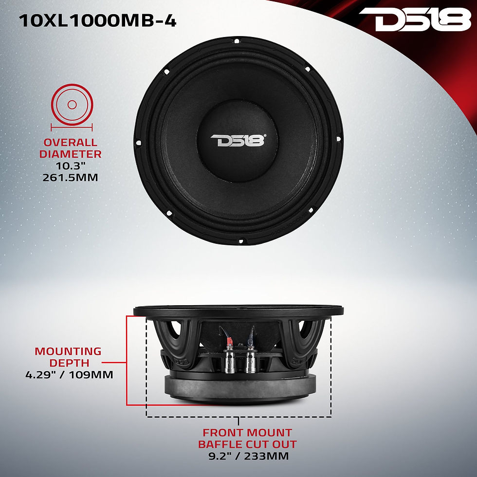 תמונה ממוזערת: XL 10" Mid-Bass Loudspeaker 500 Watts Rms 4-Ohm