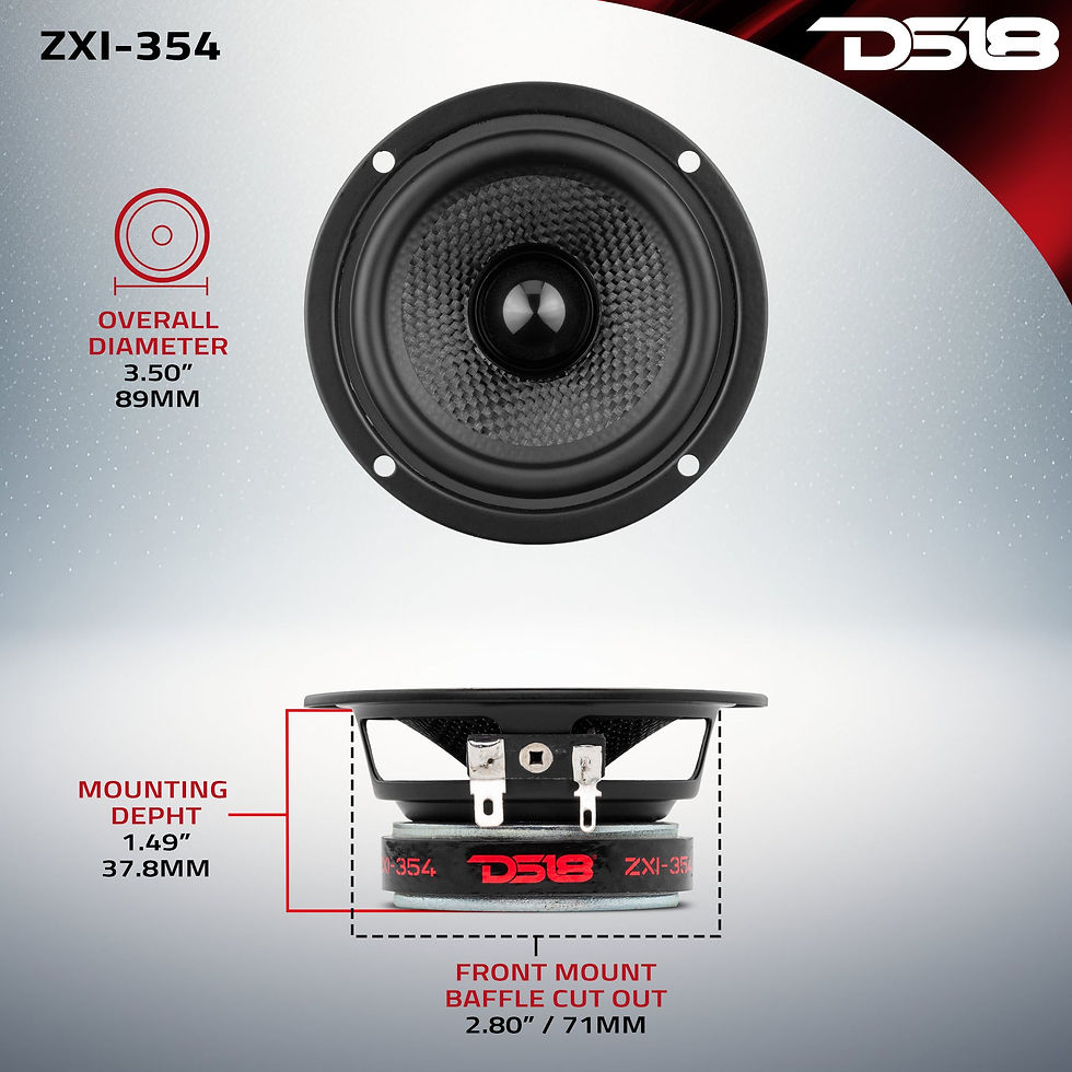 תמונה ממוזערת: ZXI 3.5" Full-Range Speakers with Kevlar Cone 40 Watts Rms 4-Ohm