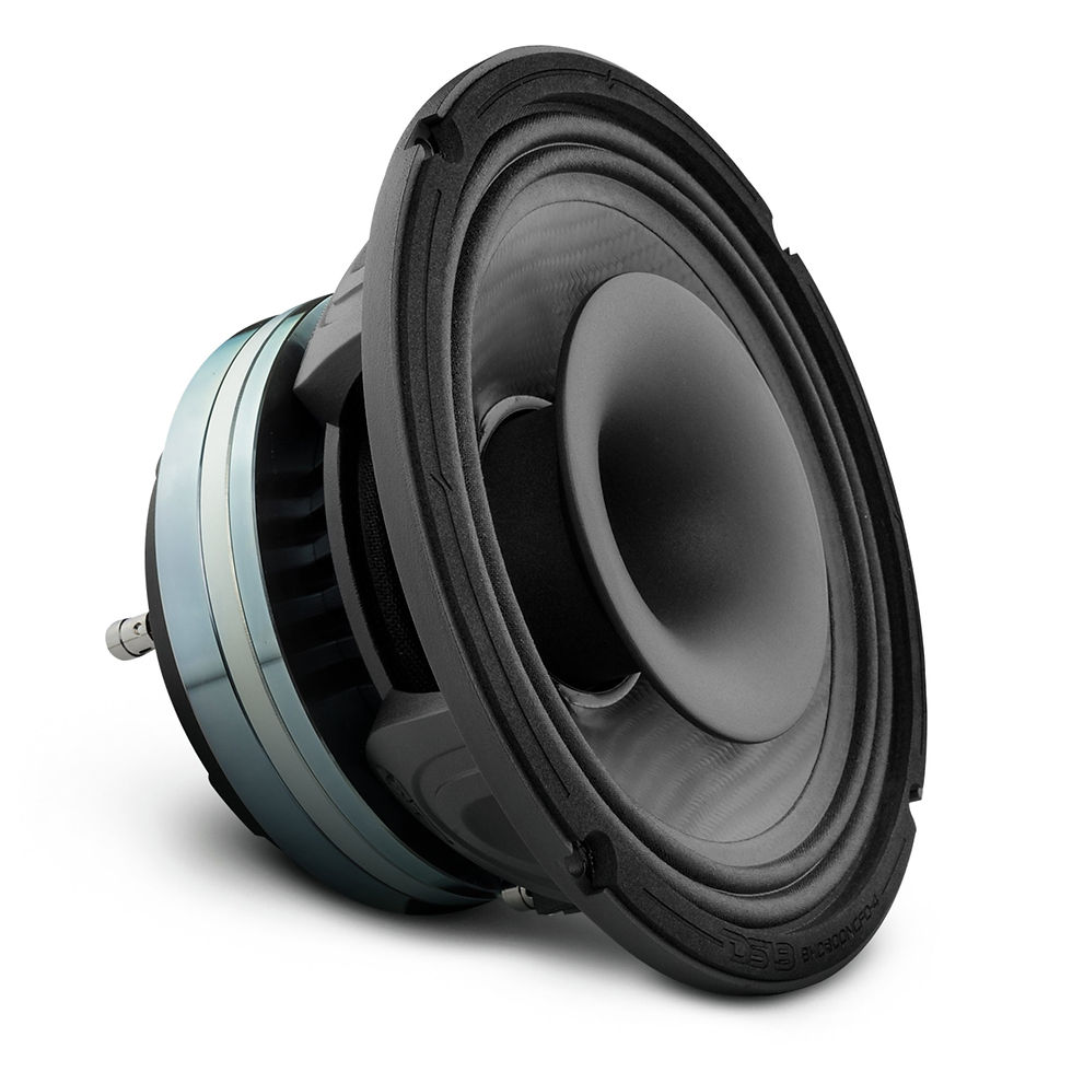 8" Neodymium Coaxial Hybrid Mid-Bass Water resistant Carbon Fiber Cone...