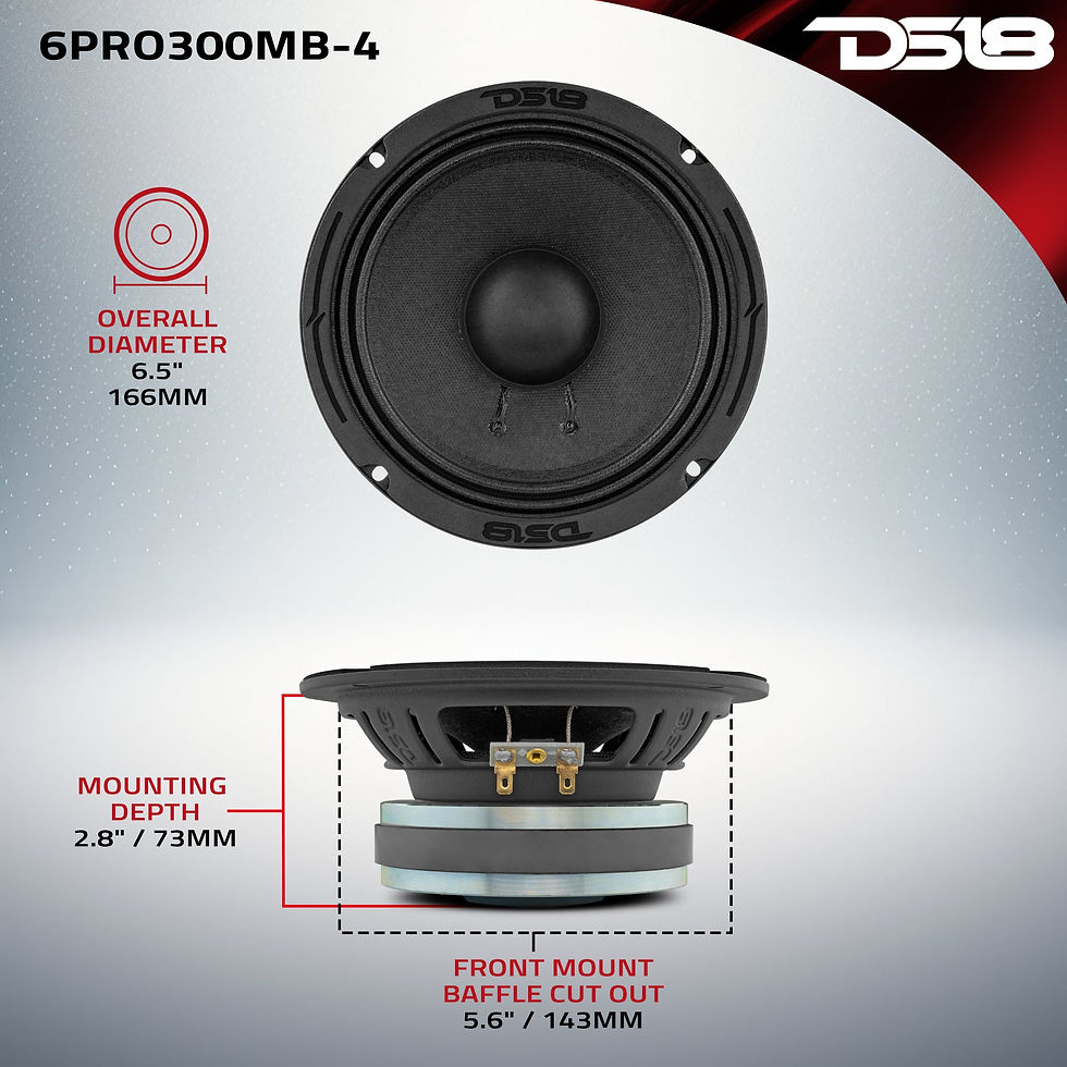 תמונה ממוזערת: 6.5" Mid-Bass Loudspeaker 150 Watts Rms 4-Ohm