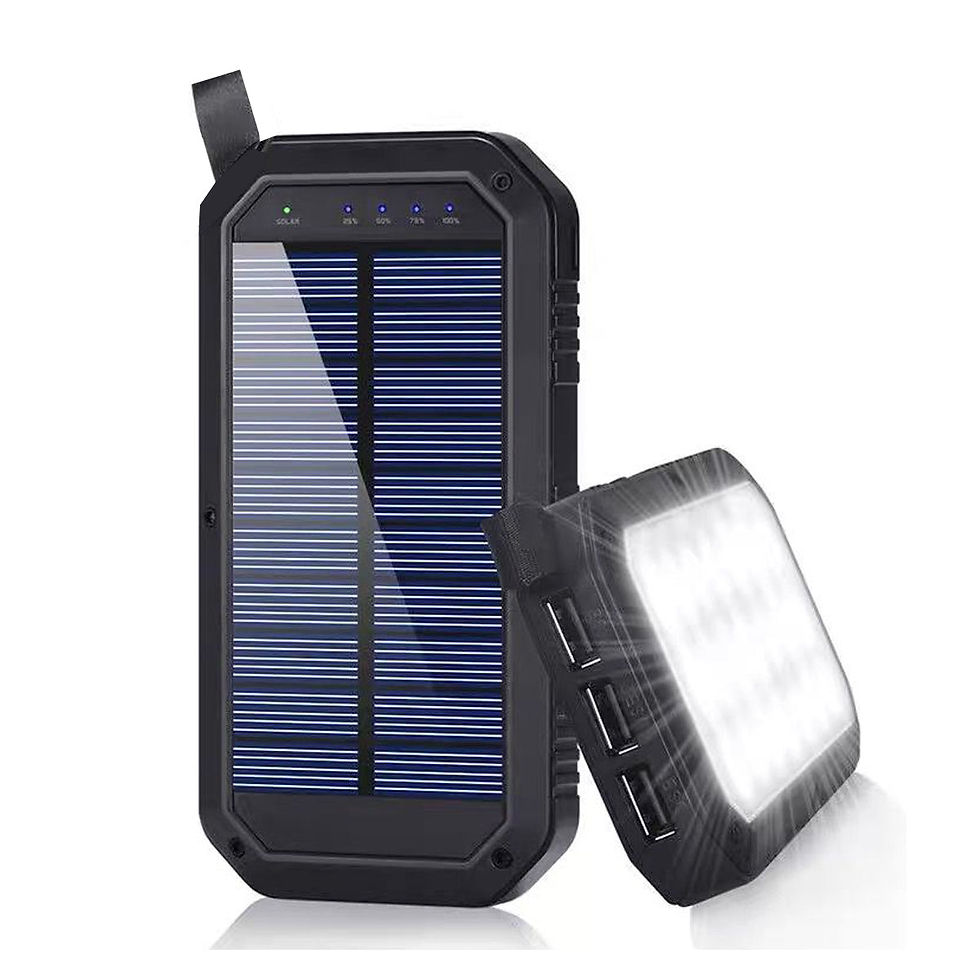 Miniatura: Sun Chaser Mini Solar Powered Wireless Phone Charger 10,000 mAh With LED Flood L