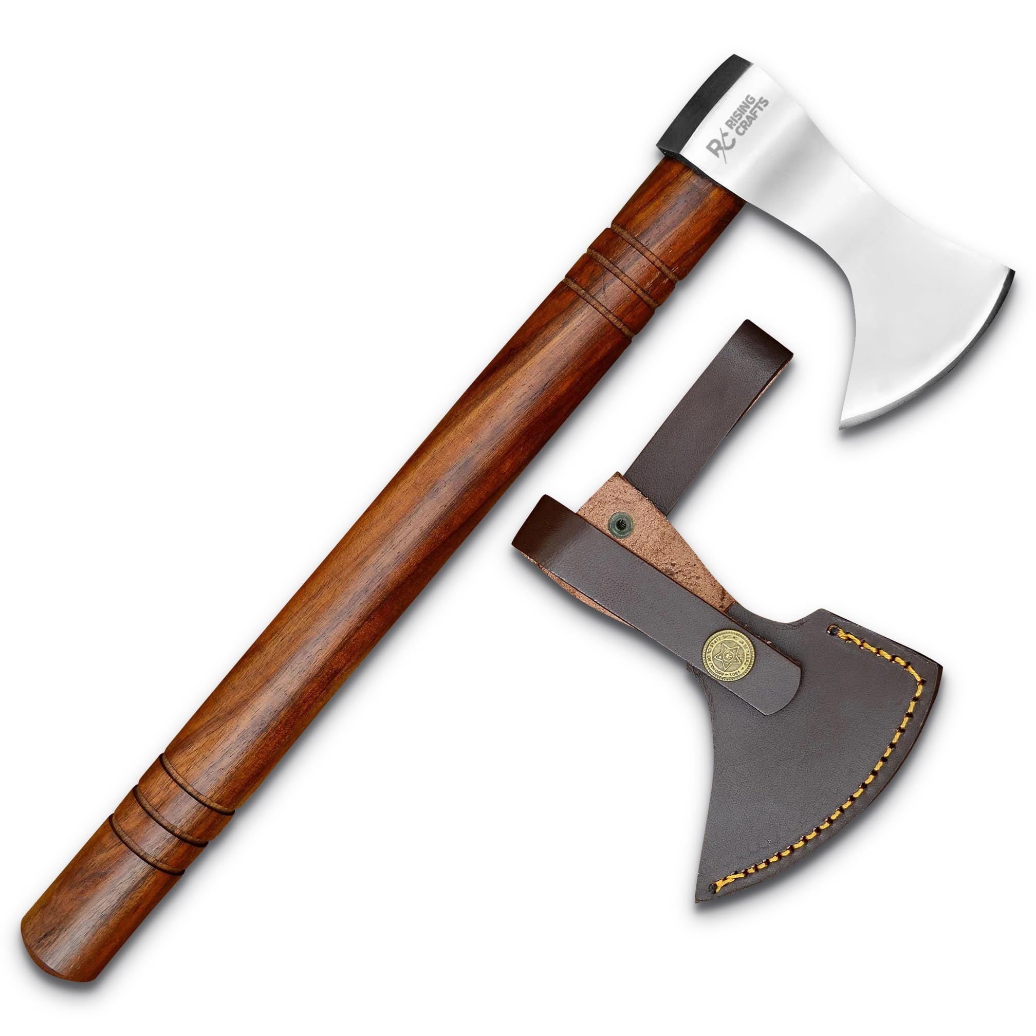 13.5 Inches Throwing Axe - Lightweight Steel Tomahawk Outdoor Camping Hatchet Su