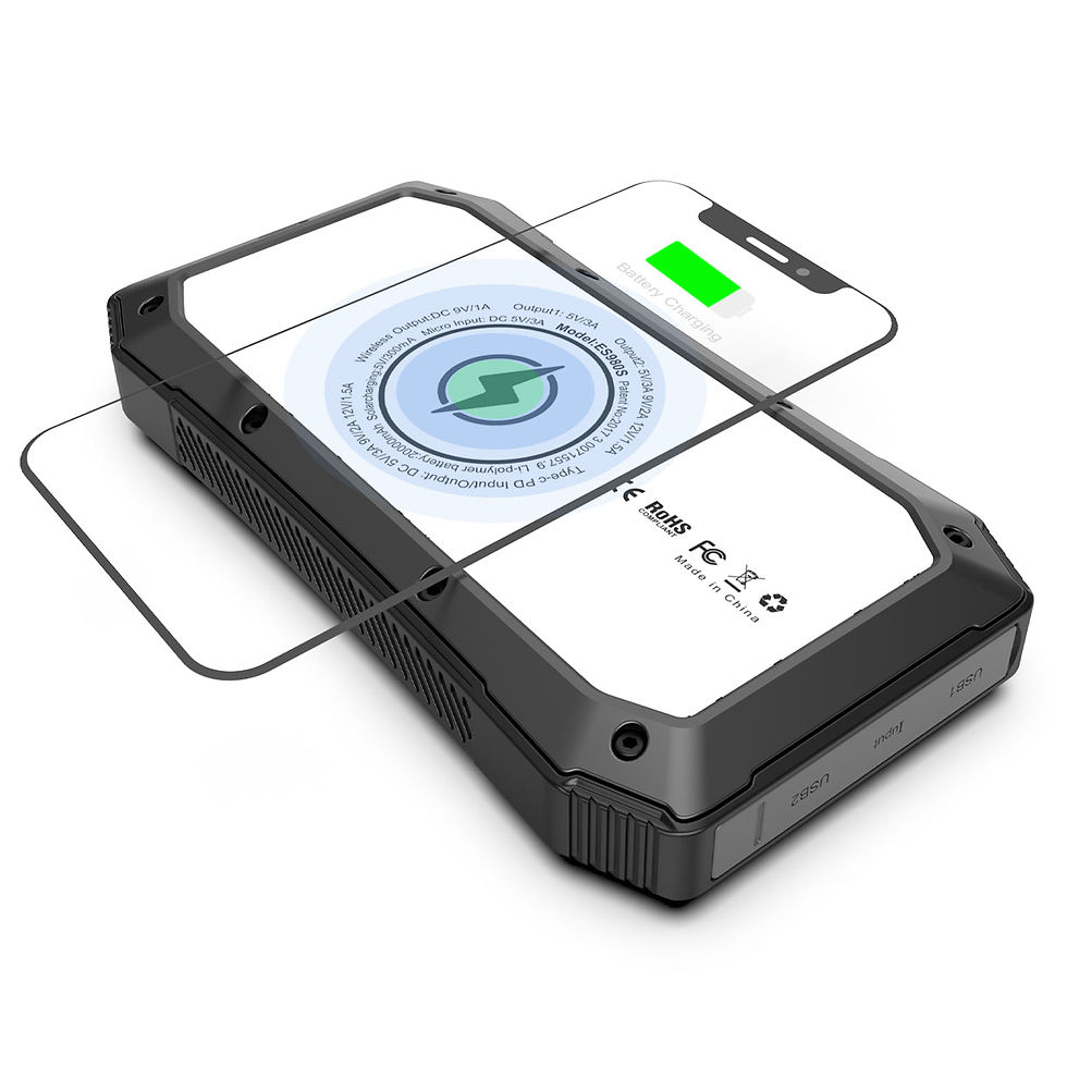 Miniatura: Sun Chaser Mini Solar Powered Wireless Phone Charger 10,000 mAh With LED Flood L