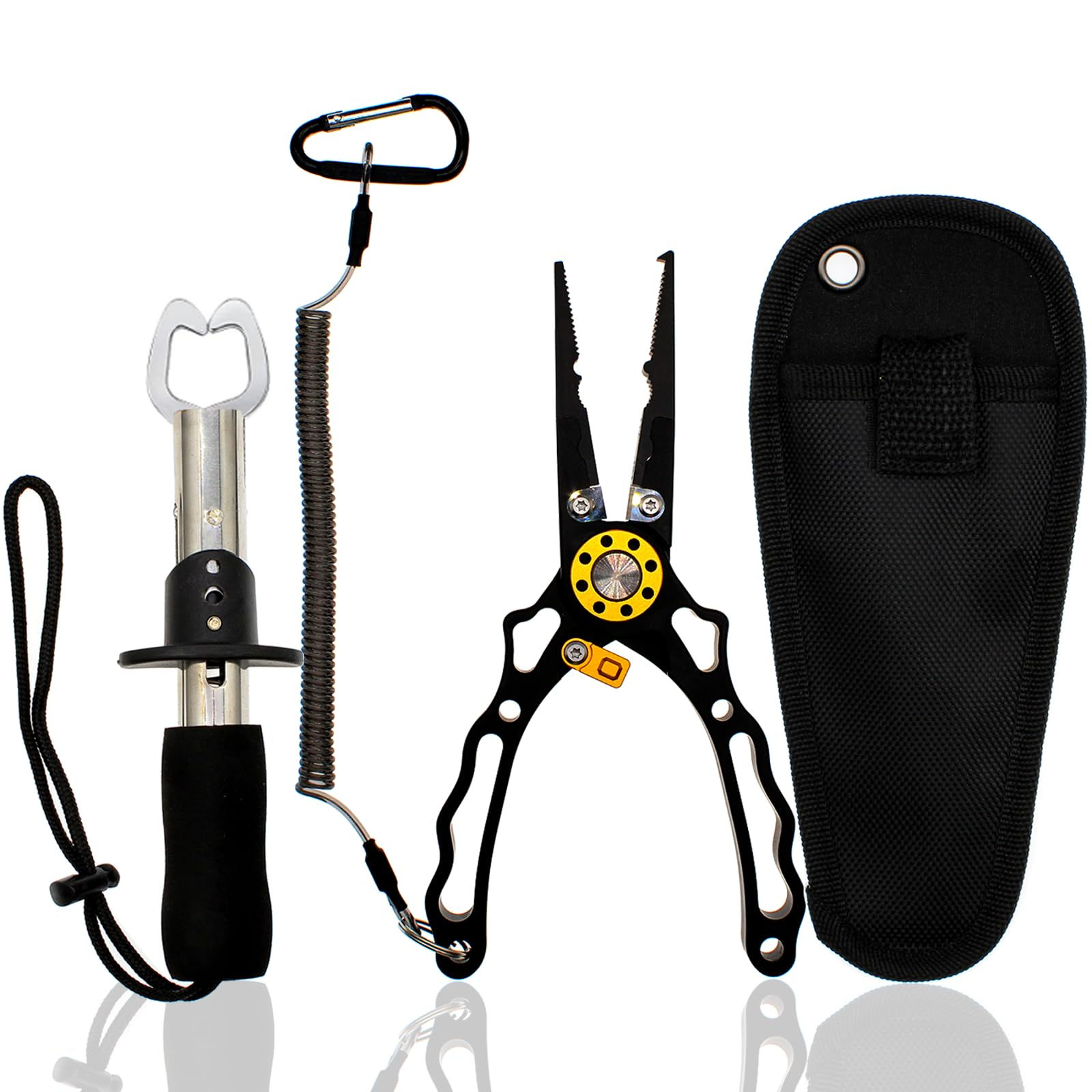 Lfemro Fishing Pliers Fish Lip Gripper Muti-Function Fishing Pliers Hook Remover