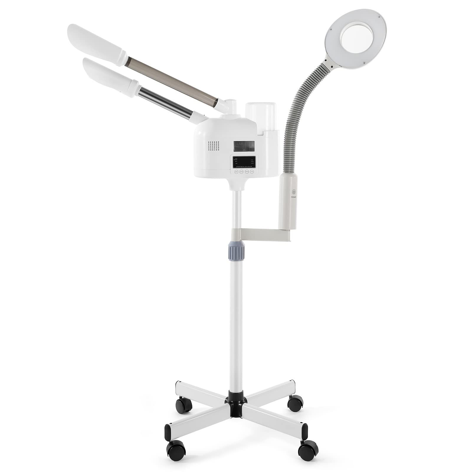 Facial Steamer 5X LED Magnifying Lamp 3 in1 Steamer for Face with Hot & Cold Noz