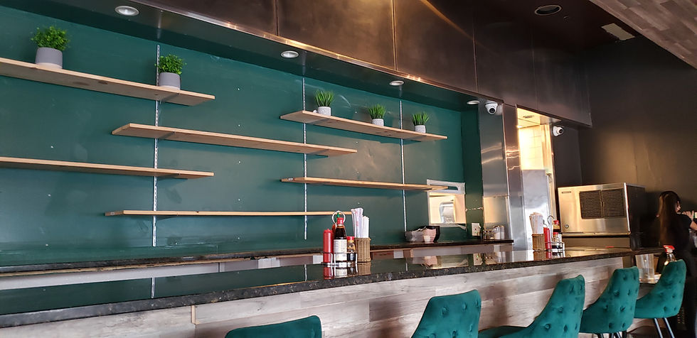 Counter seating area