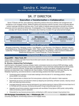 Tech Resume | IT Director/Mortgage Industry | Written by Elev8 Coaching & Resumes