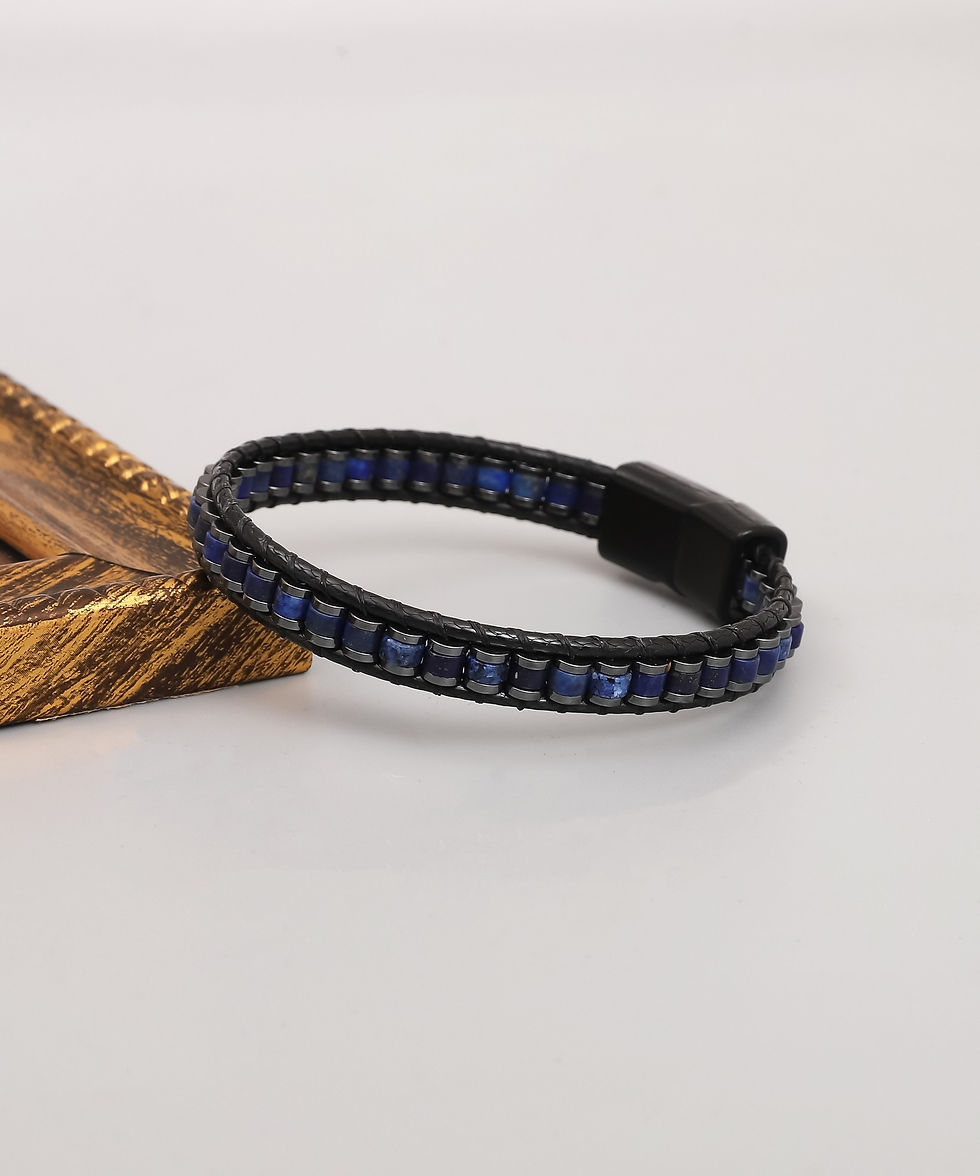 LapisLux Leather Wrap Bracelet