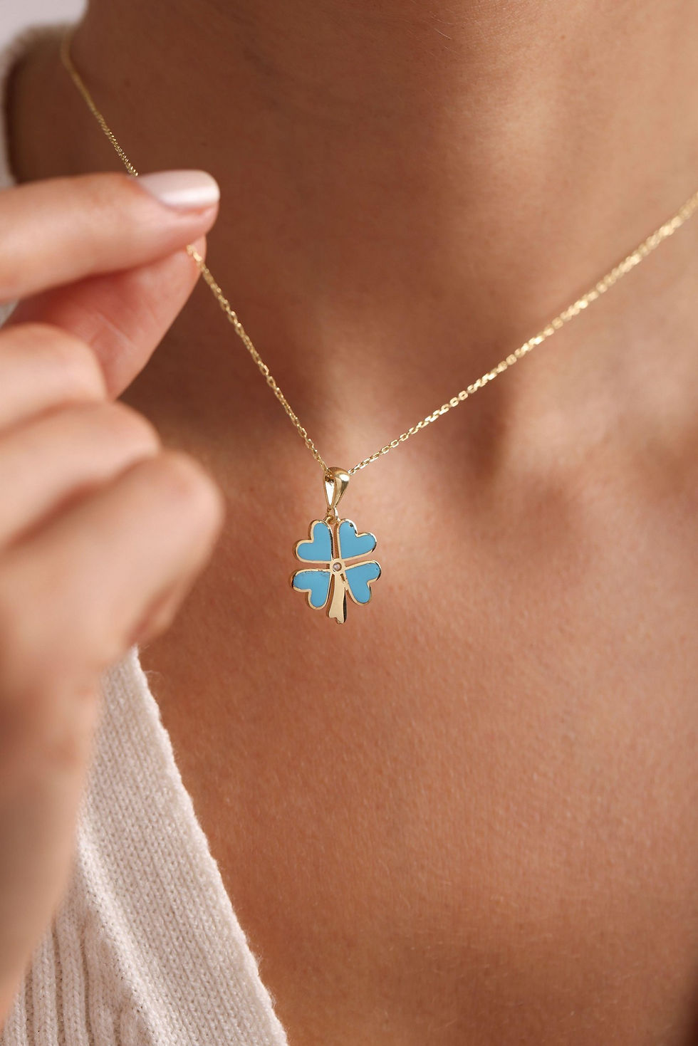 Thumbnail: Lunara Silver Elegance Pendant Necklace