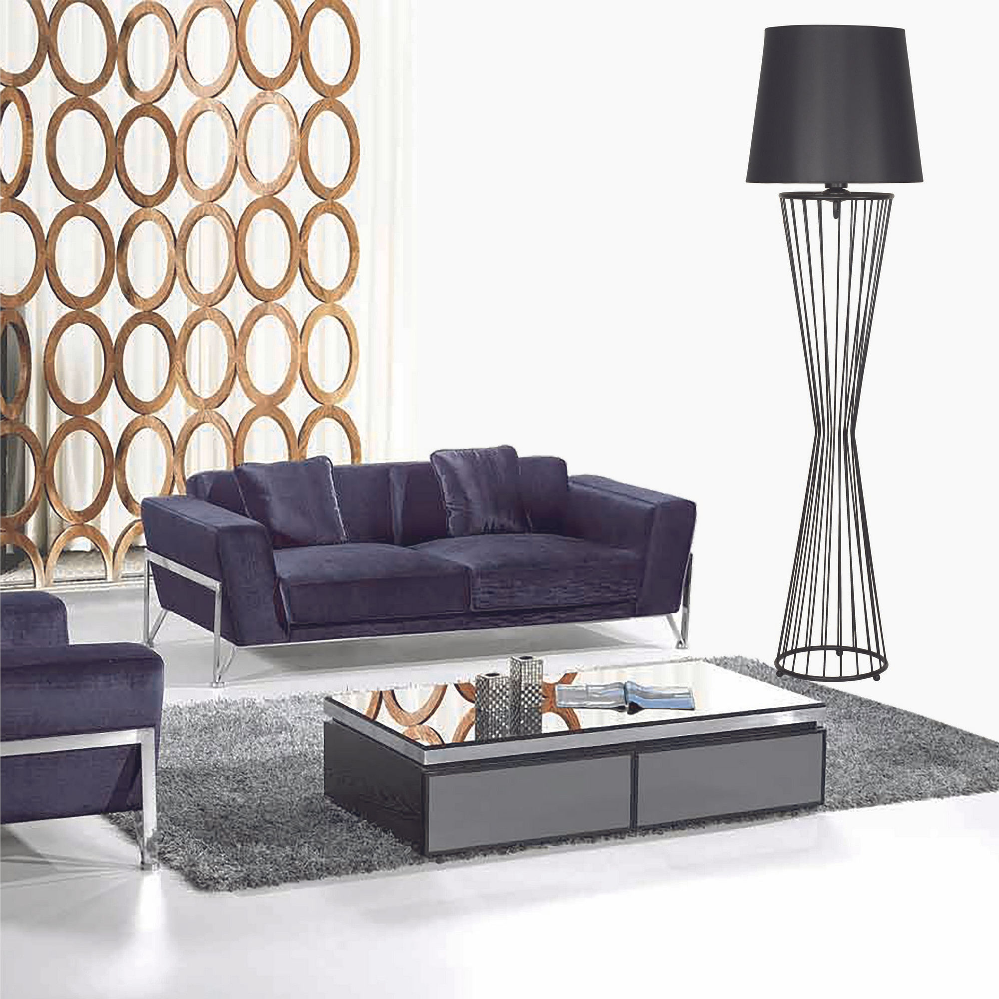 Baler Lambader Siyah Ayak Skala Siyah Pramit Abajur