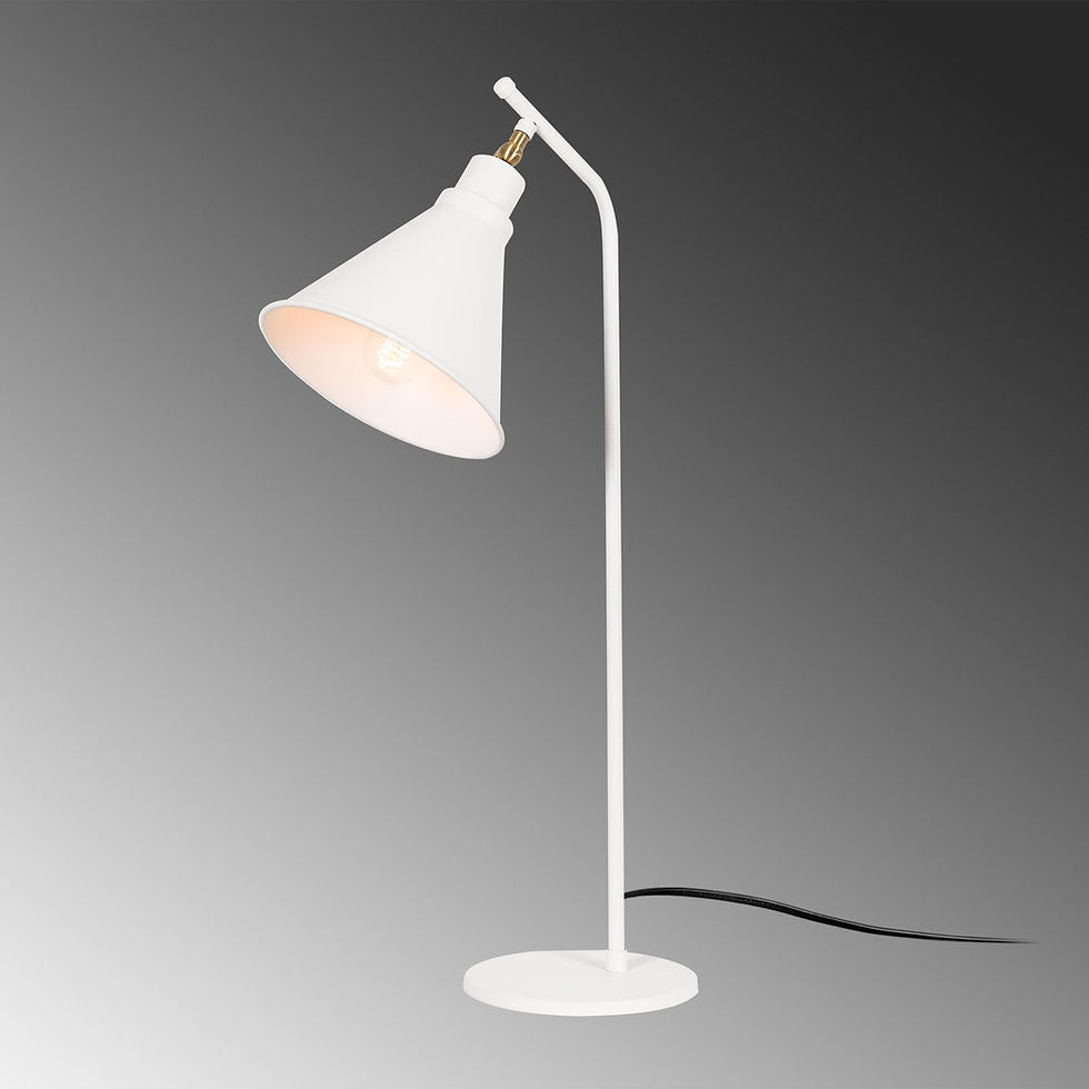 Thumbnail: LustraGlow White - Scandinavian Elegance Lamp