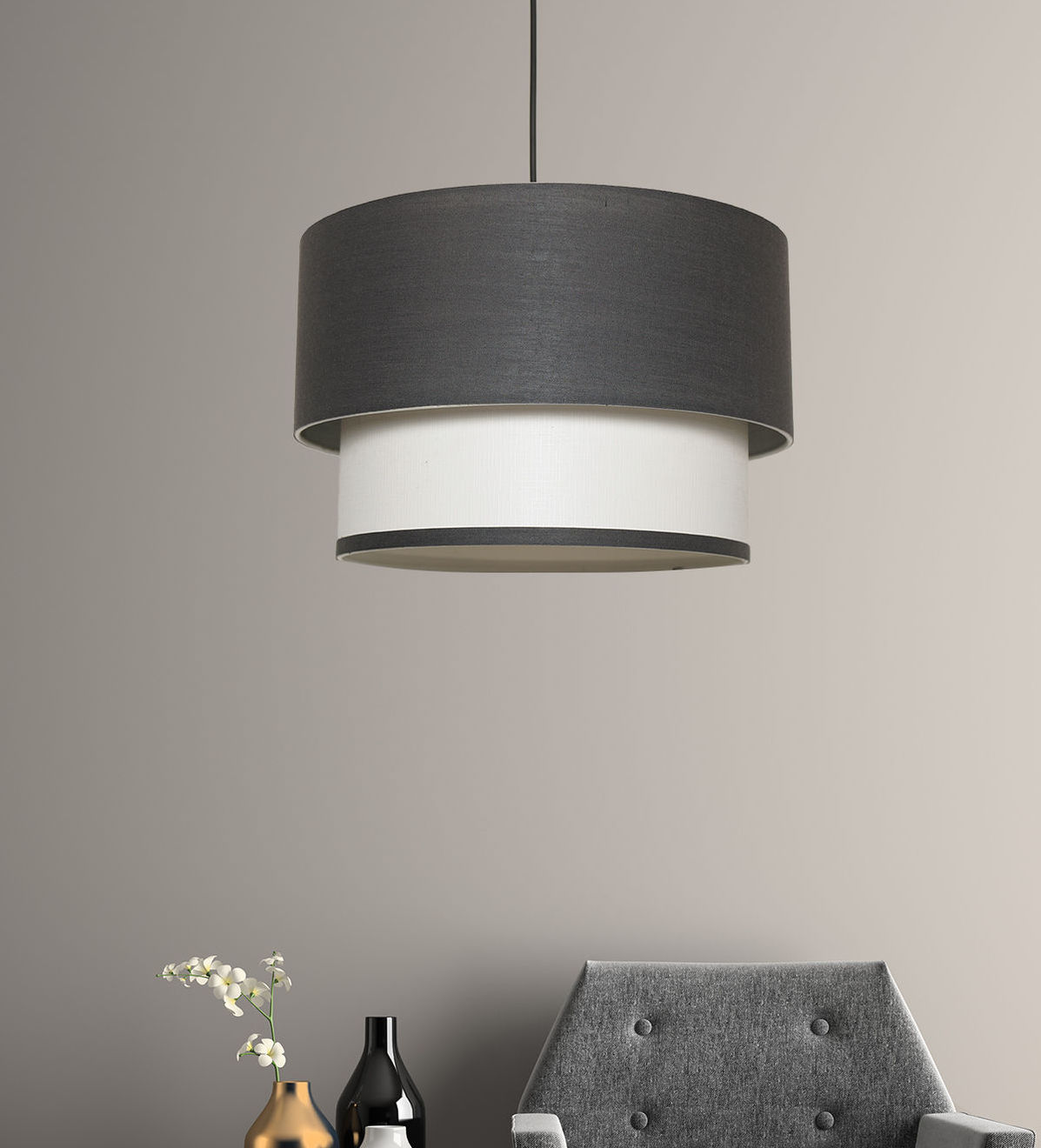 Luminara Elegance: Anthracite Dream Chandelier