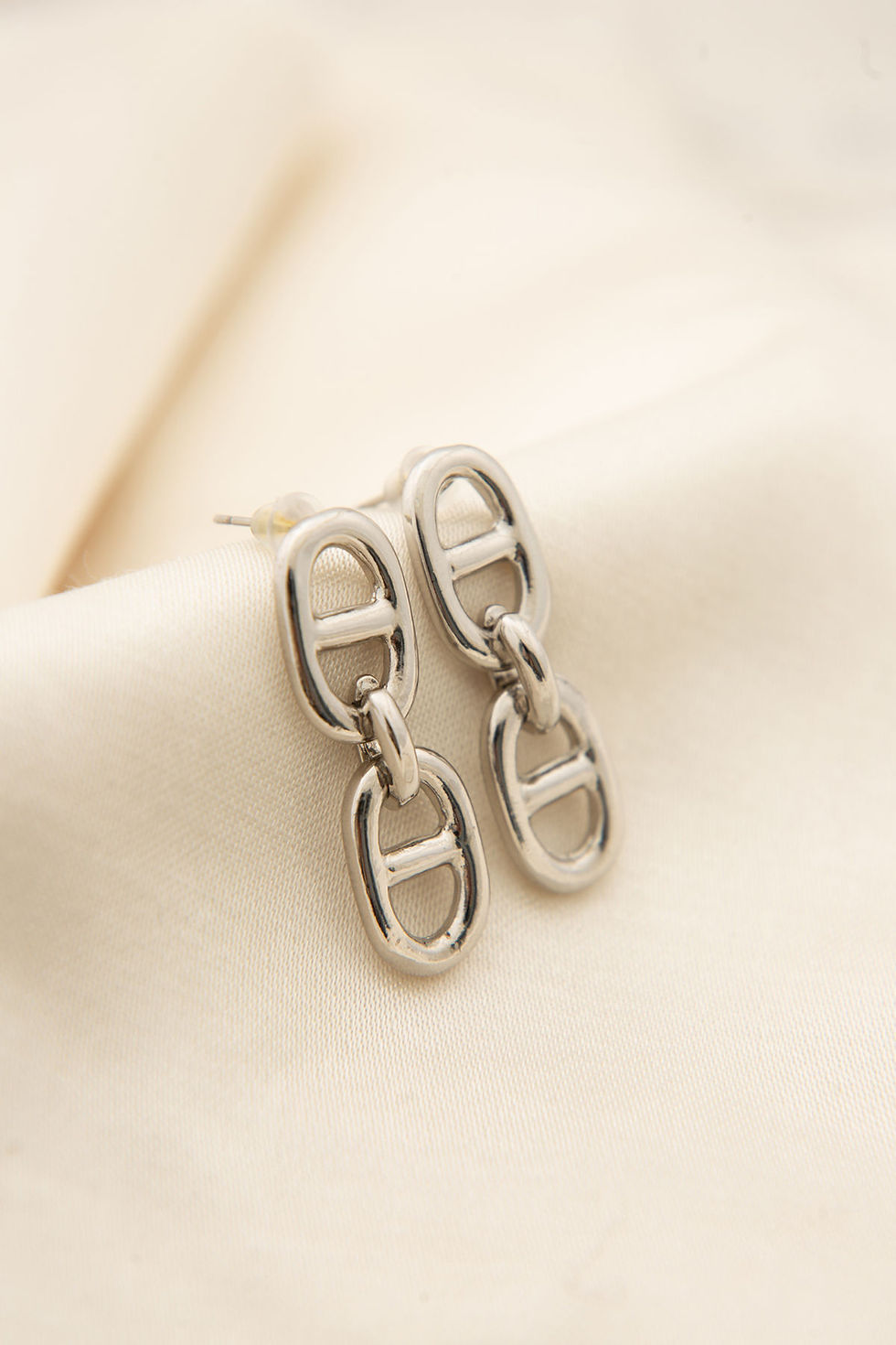 Thumbnail: LustraGem Metal Earrings: Elegance Unleashed