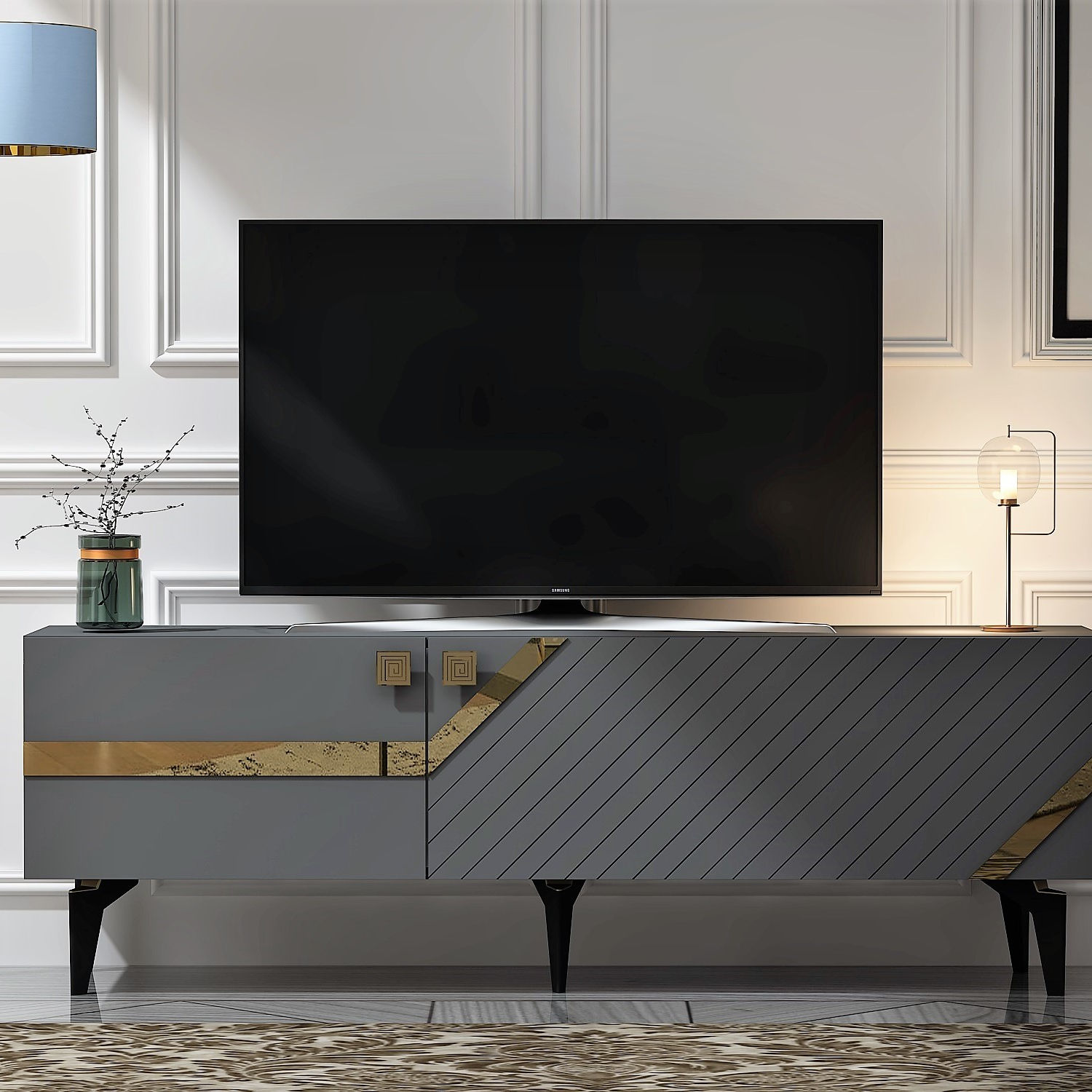 Iris - Anthracite, Gold