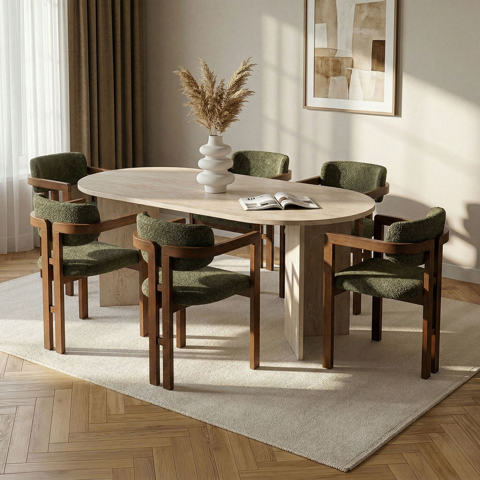 Meridia 6 - Travertine, Walnut, Green