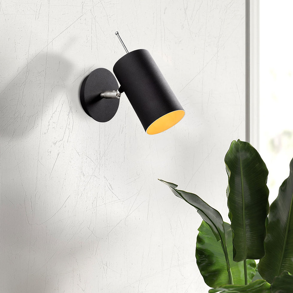 LumiNex Black & Nickel Wall Sconce