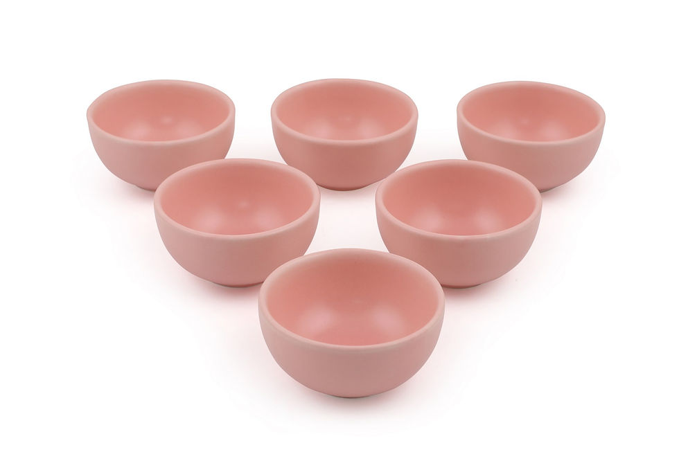 Thumbnail: Bulut Mat Light Pink Snack / Sauce 8 Cm 6 Pieces