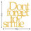 Thumbnail: Dont Forget To Smile Metal Decor - Gold