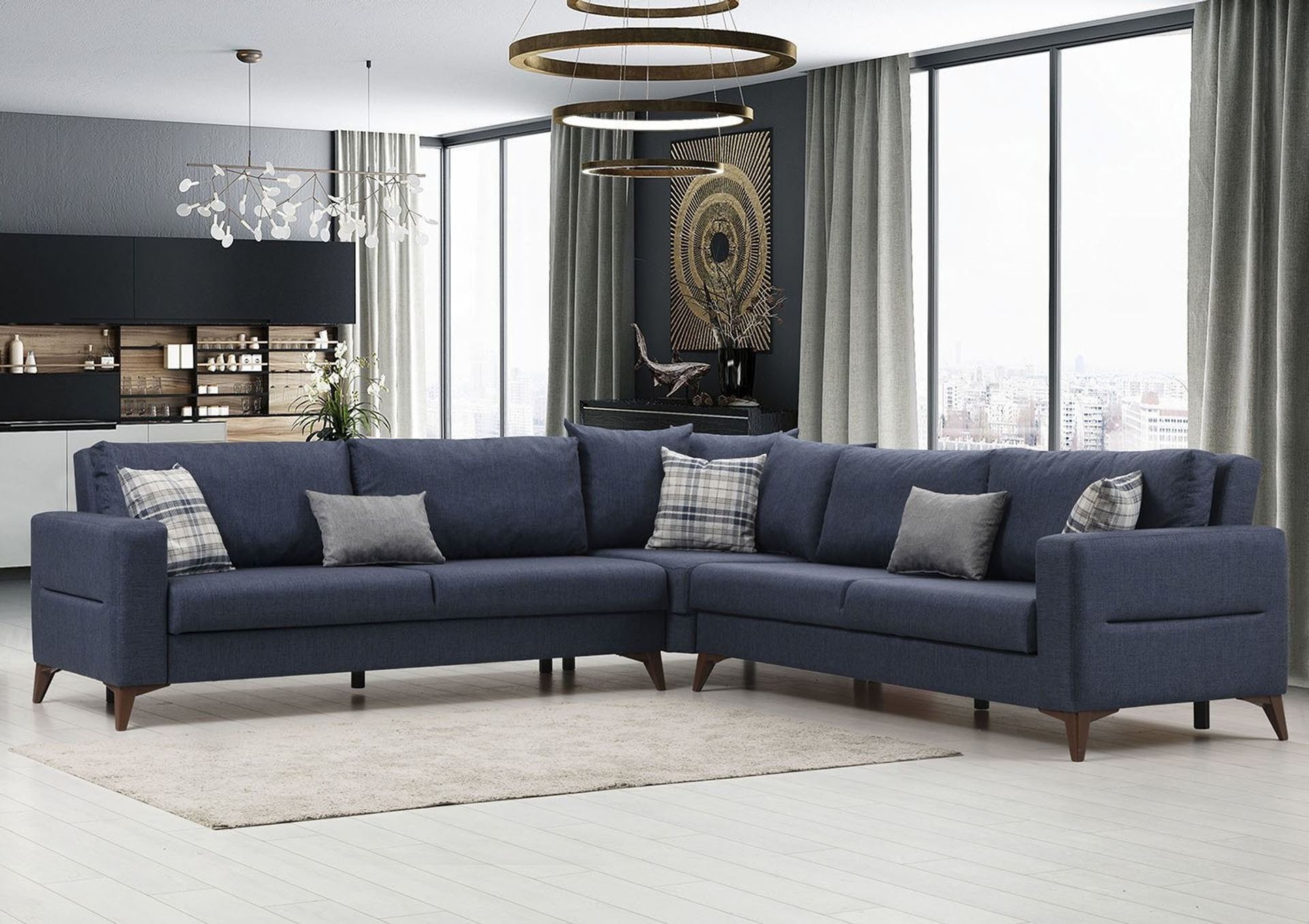 Kristal 3+Corner+3 - Anthracite