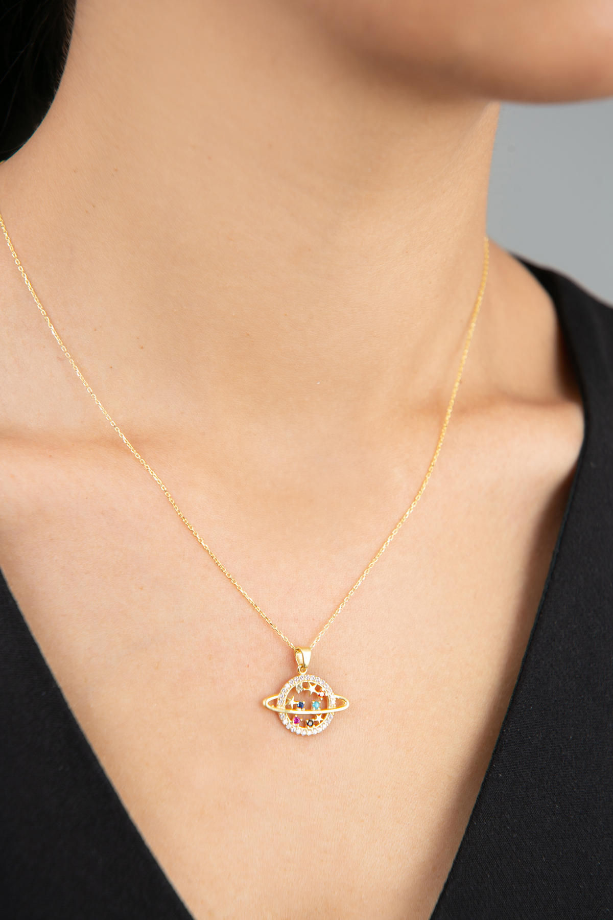 SilverLuxe Zirconia Charm Necklace