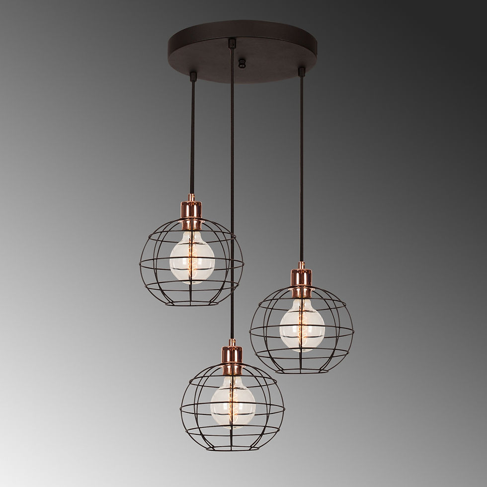 Thumbnail: LuxeAura Iron Pendant Chandelier