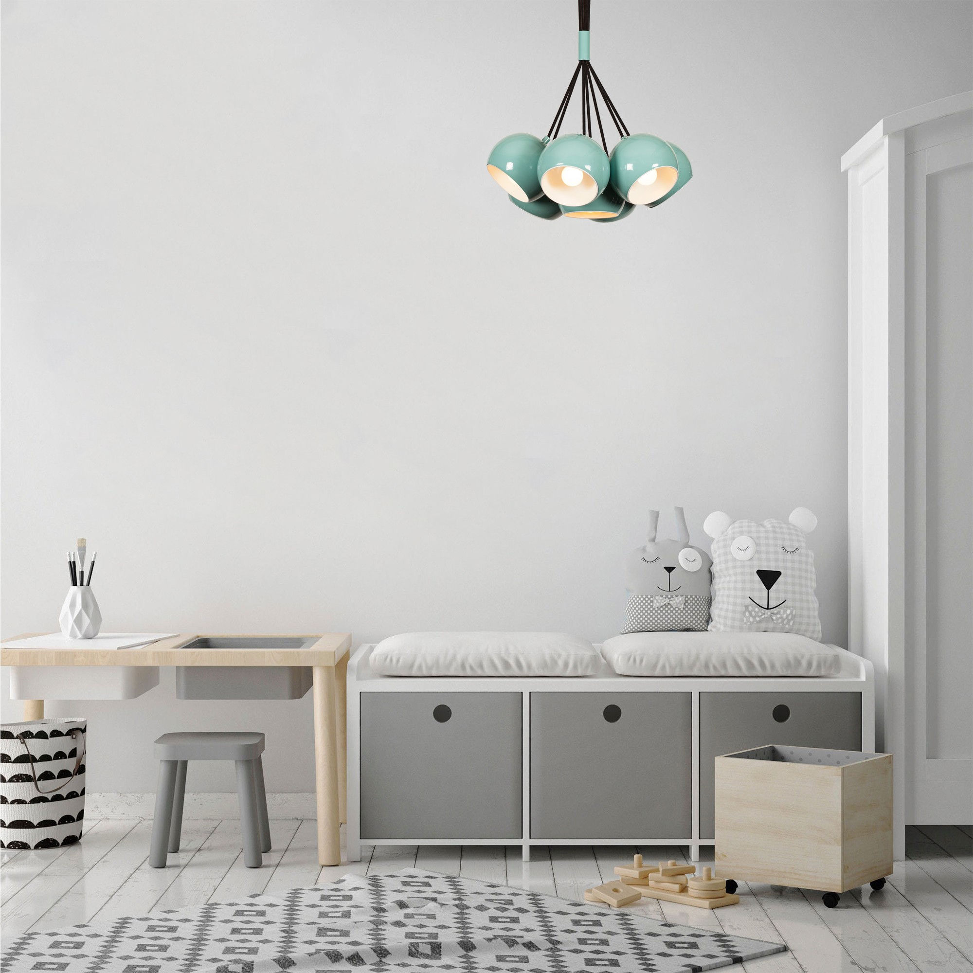 AetherGlow Turquoise Chandelier Elegance