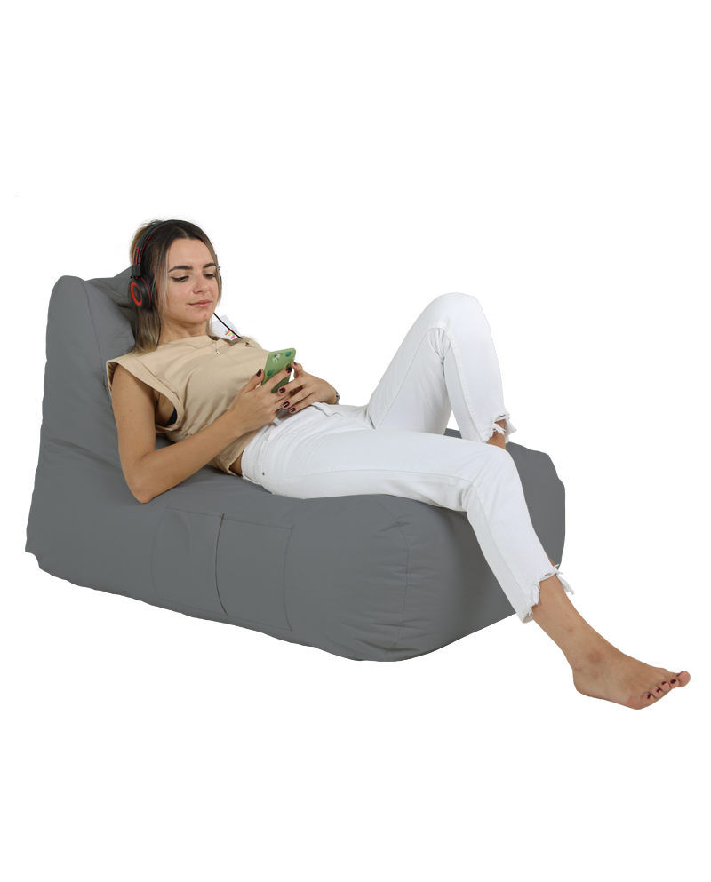 Thumbnail: Trendy Comfort Bed Pouf - Fume