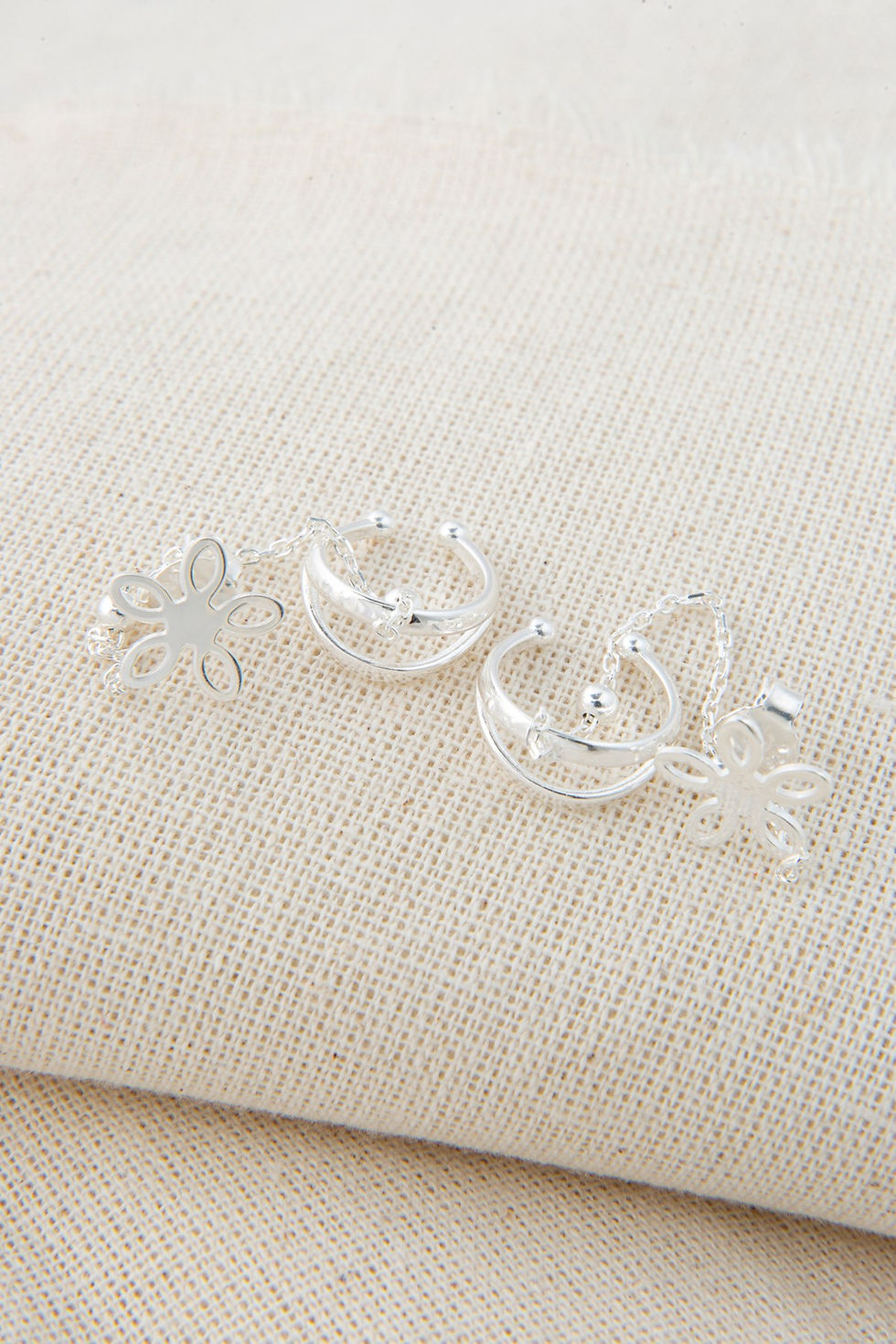 Thumbnail: LustreLoom Sterling Silver Elegance Earrings
