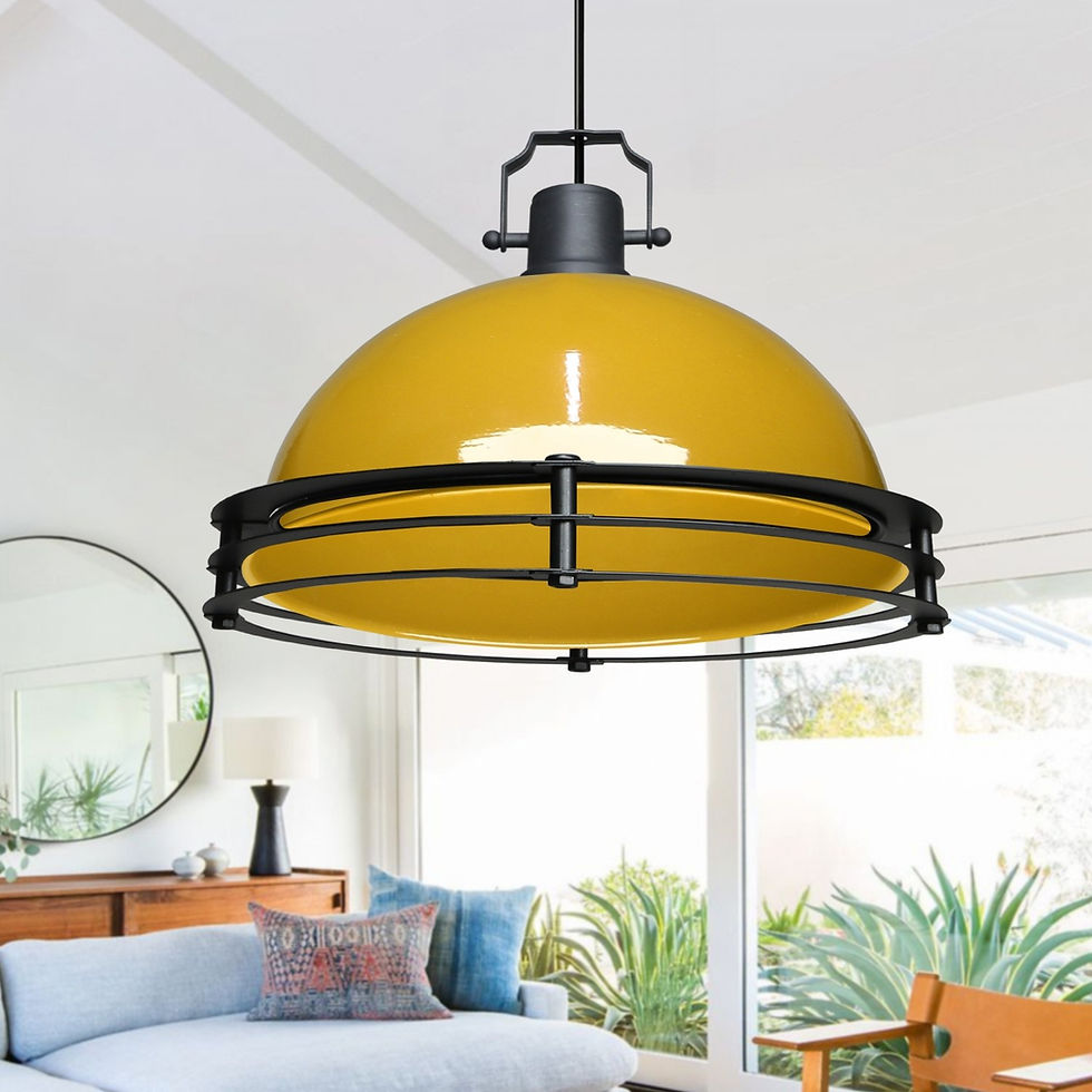 Lumina Luxe: Radiant Yellow Metal Chandelier