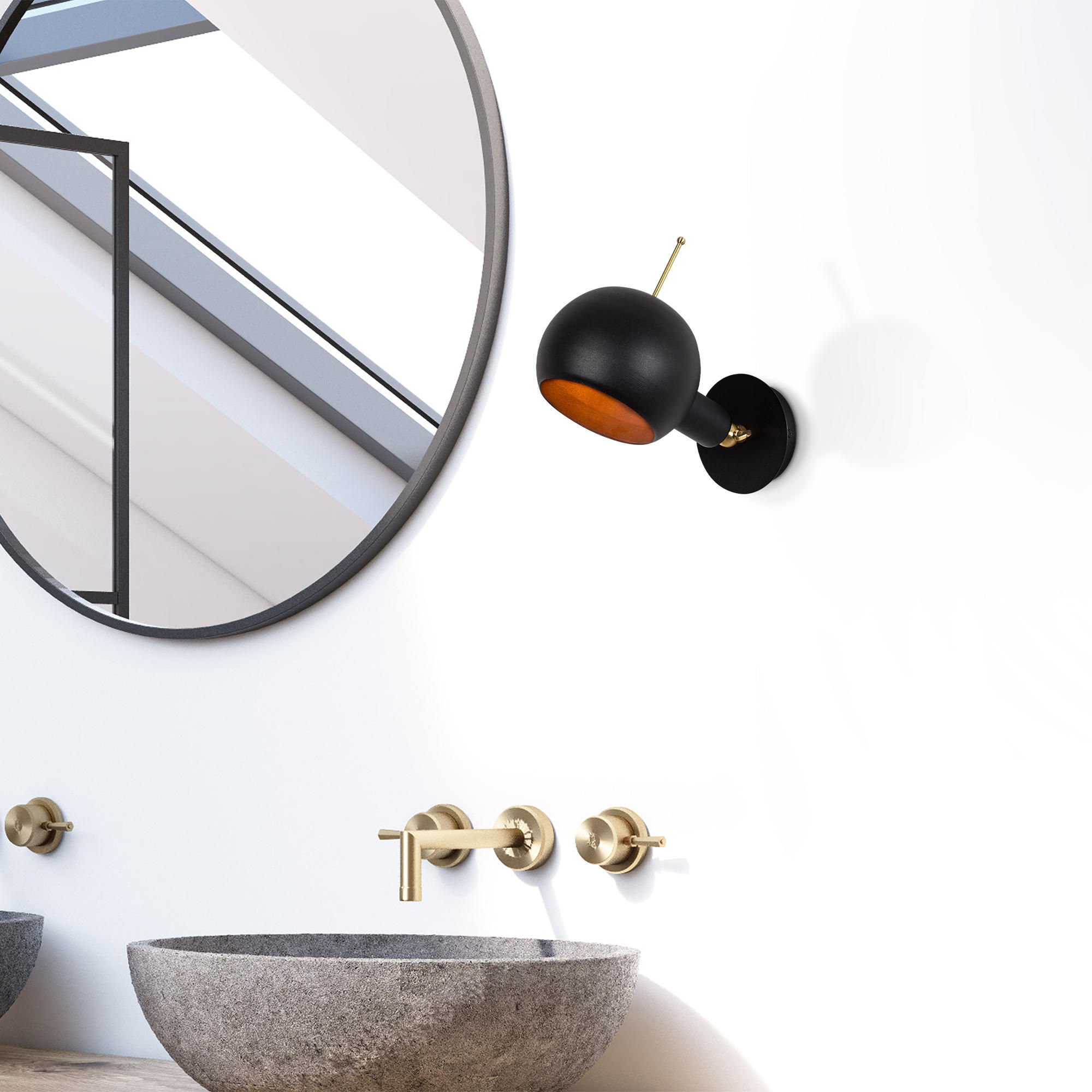 Luminova IronWall: Copper & Black Elegance