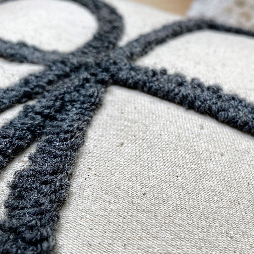 Thumbnail: Mithra Organic Woven Punch Pillow Set With Insert
