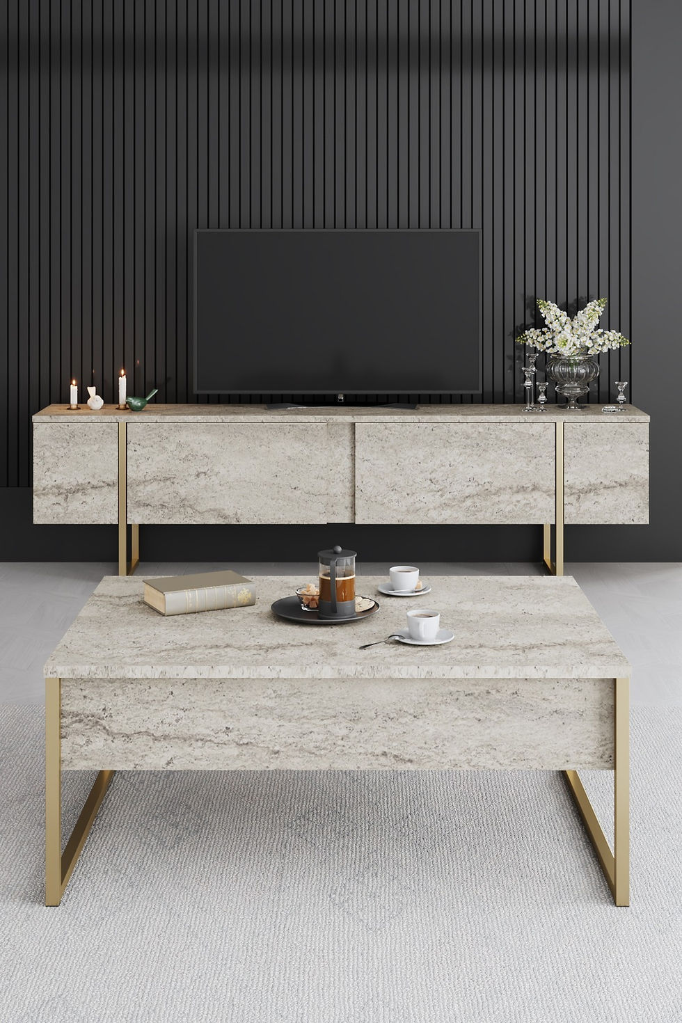 Thumbnail: Luxe - Travertine, Gold