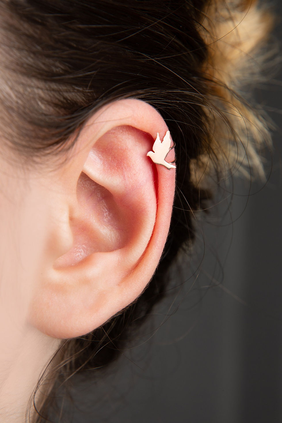 Thumbnail: Lustrous Rose Silver Cartilage Charm