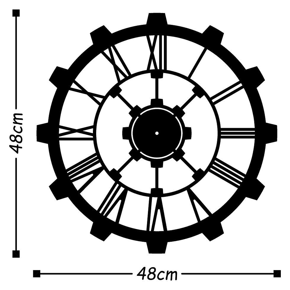 Thumbnail: Metal Wall Clock 16 - Black